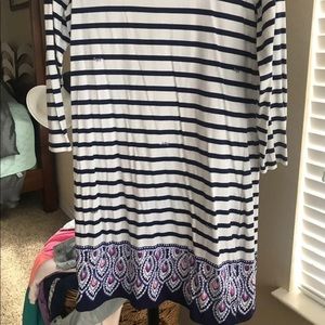 lilly pulitzer striped t shirt dress guc medium